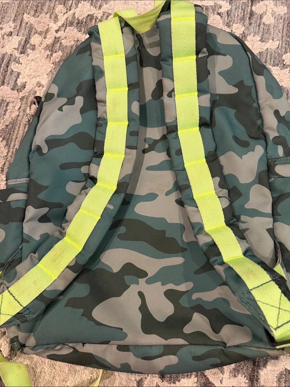 STATE x rockets of awesome kids Camo Backpack with Neon Yellow Front Panel